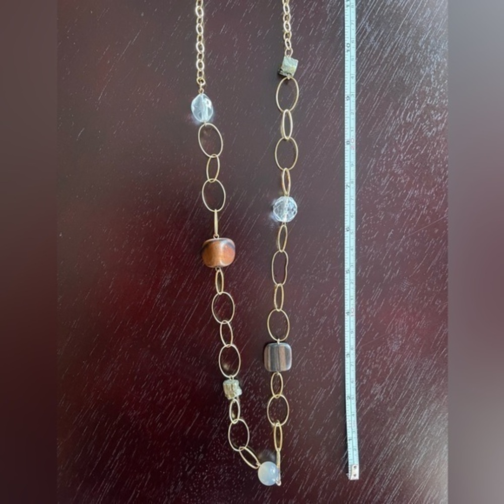 Long Gold Tone Necklace